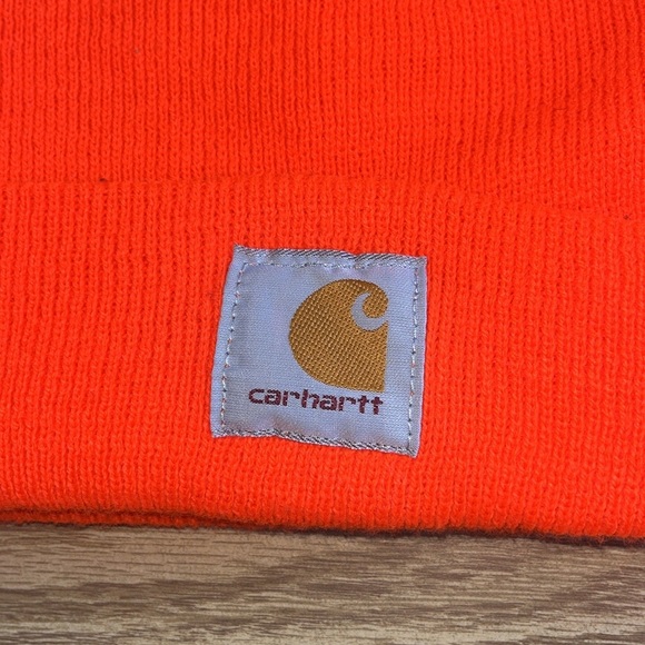 Carhartt beanie hat knit cap Bright Orange - Picture 3 of 6